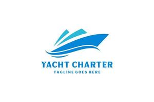 yacht crociera logo design ispirazione con minimalista arte stile. vettore