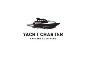 yacht, crociera logo design ispirazione con minimalista arte stile. vettore