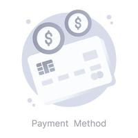 ottenere hold su Questo modificabile piatto icona di pagamento metodo vettore