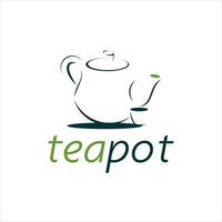 semplice tè pentola logo per bevanda e bevanda vettore