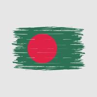 pennello bandiera bangladesh vettore