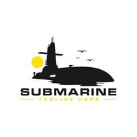 sottomarino vettore illustrazione logo design