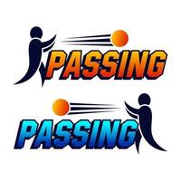 passaggio con palla nel pallacanestro gioco vettore design