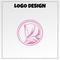 hijab logo portafortuna illustrazione vettore design