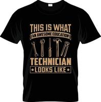 tecnico maglietta disegno, tecnico maglietta slogan e abbigliamento disegno, tecnico tipografia, tecnico vettore, tecnico illustrazione vettore