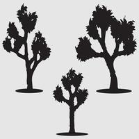 vettore illustrazione impostato di sagome di alberi