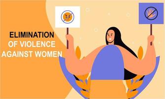internazionale giorno per il eliminazione di violenza contro donne illustrazione vettore