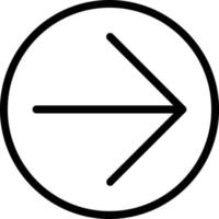freccia cerchio giusto vettore icona design