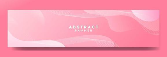 modello di banner astratto onda fluida rosa vettore