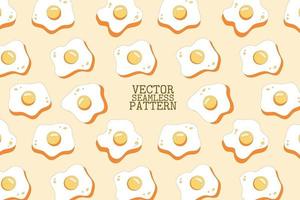 uovo fritte prima colazione cucinando uovo tuorlo giallo carino vettore illustrazione senza soluzione di continuità ripetere astratto modello