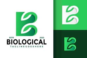biologico B foglia lettera logo disegno, marca identità loghi vettore, moderno logo, logo disegni vettore illustrazione modello