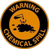 avvertimento chimico versare cartello su bianca sfondo vettore
