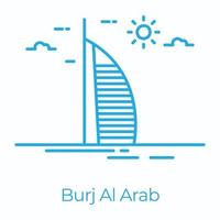 burj al arab vettore