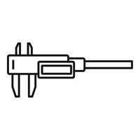 metallo calibro icona schema vettore. precisione pinza vettore