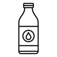 latte bottiglia icona schema vettore. latteria bicchiere vettore
