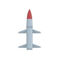 missile energia icona piatto isolato vettore