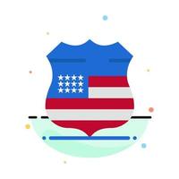 scudo cartello Stati Uniti d'America sicurezza astratto piatto colore icona modello vettore