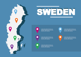 Vettore della mappa della Svezia