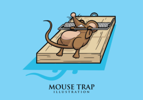 Illustrazione di trappola per topi vettore