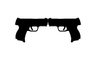 silhouette di pistola pistola per logo, pittogramma, arte illustrazione, sito web o grafico design elemento. vettore illustrazione