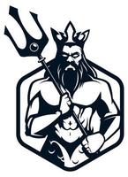 poseidon Dio logo vettore