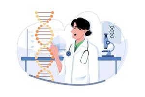 scienziata che fa ricerca sul dna vettore