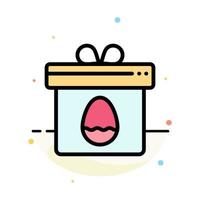 regalo scatola uovo Pasqua astratto piatto colore icona modello vettore