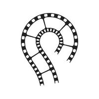 immagini del logo della striscia di pellicola vettore