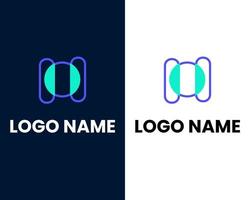 lettera h e o moderno attività commerciale logo design modello vettore