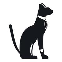 egiziano gatto icona, semplice stile vettore