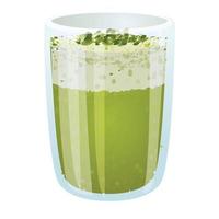 matcha tè icona cartone animato vettore. verde polvere vettore