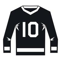 hockey maglia icona, semplice stile vettore