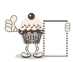 Cupcake bandiera illustrazione vettore