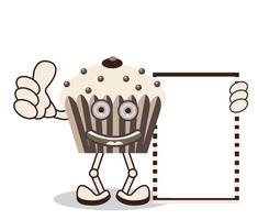 Cupcake bandiera illustrazione vettore