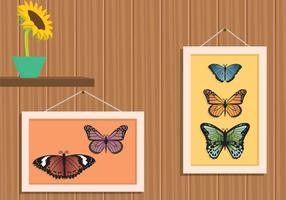 Mariposa gratis nell'illustrazione del telaio vettore