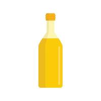 oliva olio bottiglia icona piatto isolato vettore