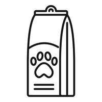 cane cibo pacchetto icona schema vettore. animale alimentazione vettore