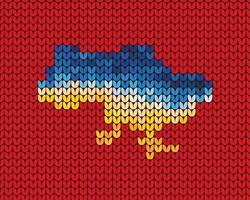 vettore carta geografica di Ucraina disegnato su un' a maglia sfondo nel nazionale colori