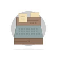 fax Stampa stampante shopping astratto cerchio sfondo piatto colore icona vettore