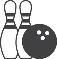 bowling attrezzatura illustrazione nel minimo stile vettore