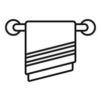 cotone asciugamano icona schema vettore. tessuto fazzoletto di carta vettore