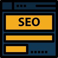 sito web server dati ospitando SEO Tech piatto colore icona vettore icona bandiera modello