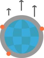 globo attività commerciale comunicazione connessione globale mondo piatto colore icona vettore icona bandiera modello