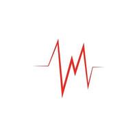 battito cardiaco cardiogramma icona vettore logo