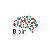cervello logo modello vettore icona illustrazione