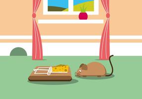 Illustrazione vettoriale di trappola per topi