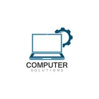 vettore computer e il computer portatile riparazione logo modello icona illustrazione