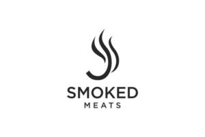 lettera j per fumoso ristorante logo design ispirazione vettore
