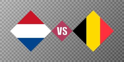 Olanda vs Belgio bandiera concetto. vettore illustrazione.