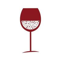 vino bicchiere icona vettore logo. vino logo modello illustrazione design.